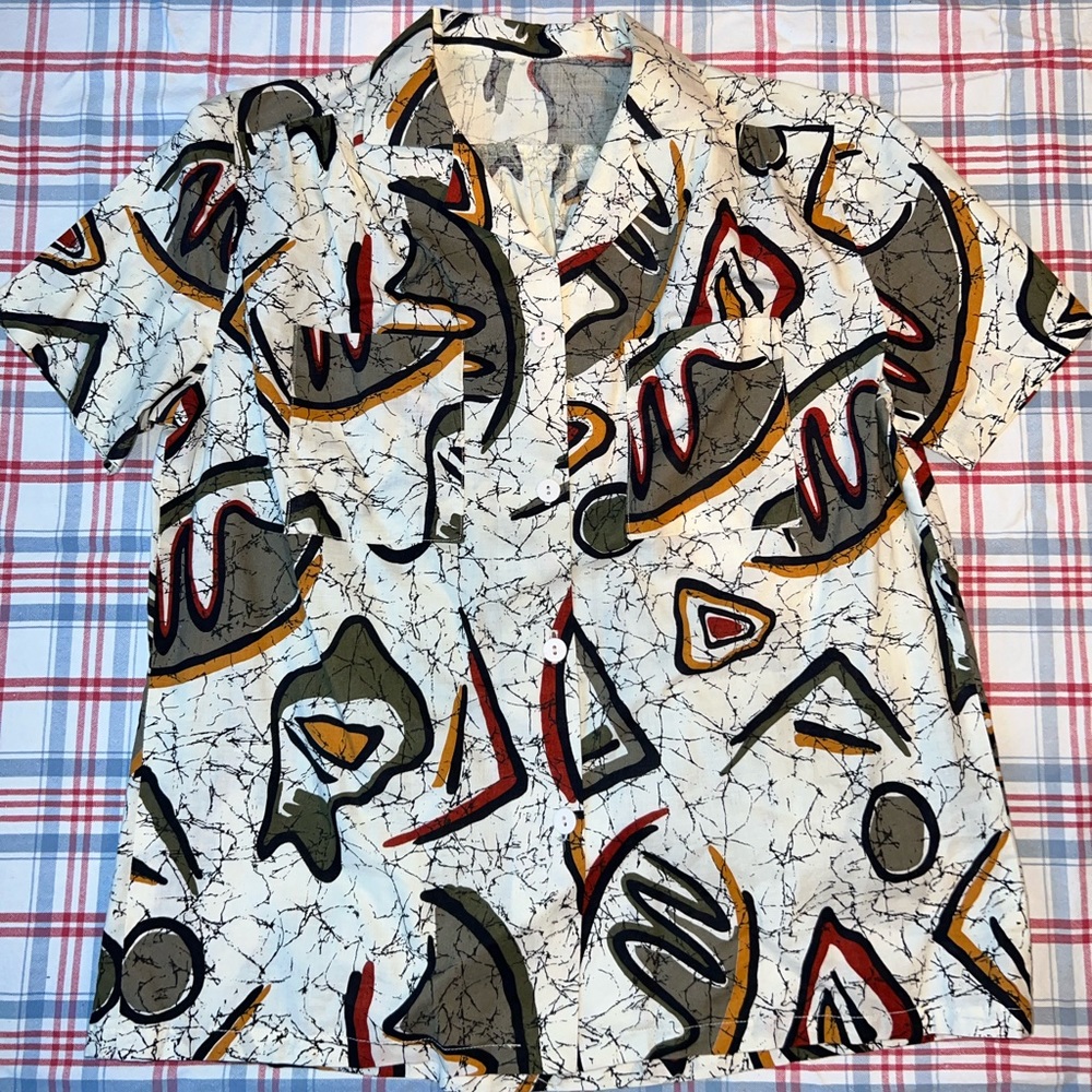 Vintage Button-up Top 1980s-90s